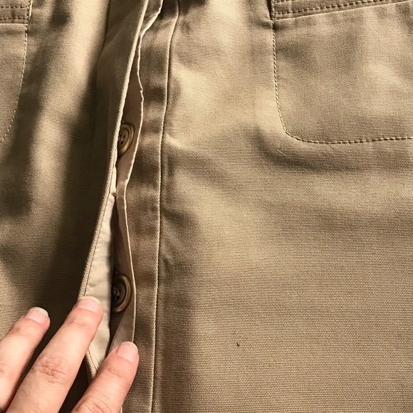 Talbots button down front khaki skirt - Picture 4 of 8